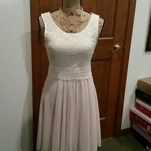Blush/white color dress